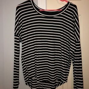 Black and White Striped Long Sleeve